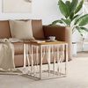 vidaXL Coffee Table Silver Stainless steel, Solid Acacia wood Coffee Table