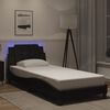 vidaXL Bed Frame with LED without Mattress "Zadar" Black 39.4"x79.9"