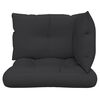 vidaXL Pallet Cushion Black Polyester 23.6 x 23.6 x 3.9 in