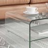 vidaXL Coffee Table Clear Tempered safety glass Compact Coffee Table