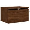 vidaXL Wall-mounted Bedside Cabinet Brown Oak Engineered Wood Medium