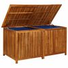 vidaXL Storage Box Solid Acacia wood, Polyethylene 59.1 x 31.5 x 29.5 in