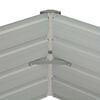 vidaXL Raised Garden Bed Green Galvanized Steel 50.8 x 50.8 x 18.1 in
