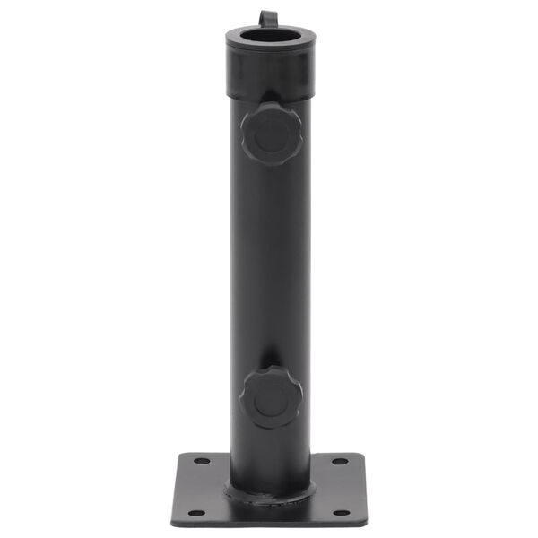 vidaXL Parasol Base Matt Black Steel with powder coating Compact