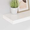 vidaXL Wall Shelf Set of 2 High gloss white Honeycomb MDF, metal frame