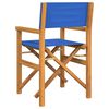 vidaXL Director's Chair Set of 2 Blue, Teak Teak wood, Polyester