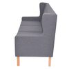vidaXL Sofa Gray Polyester fabric and wood Large Seats Lots Sofa