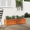 vidaXL Garden Planter Set of 2 Wax brown Solid pine wood