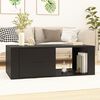 vidaXL Coffee Table Black Engineered wood 39.4 in x 19.9 in x 13.8 in