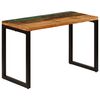 vidaXL Dining Table Multicolor Solid reclaimed wood and steel Standard