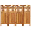 vidaXL 4-Panel Room Divider 63.8"x0.8"x45.3" Solid Wood Acacia
