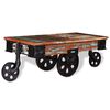 vidaXL Coffee Table Varied wood hues Reclaimed wood, iron
