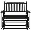 vidaXL Glider Bench Black Solid Poplar Wood Standard Glider Bench