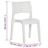vidaXL Garden Chair Set of 2 White Polypropylene Standard Stackable