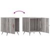 vidaXL Bedside Cabinet Set of 2 Grey Sonoma