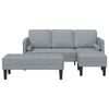 vidaXL Sofa Set with Cushion 2 pcs Light Grey Polyester