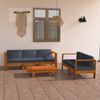 vidaXL Wooden Lounge Set Dark grey Solid acacia wood Large Durable