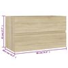 vidaXL Bathroom Furniture Set Sonoma oak Sonoma oak engineered wood, ceramic