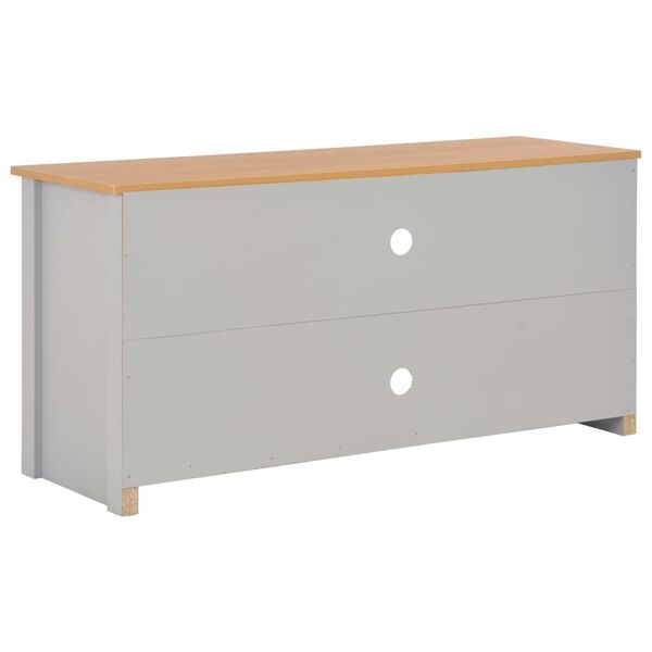 vidaXL TV Cabinet Grey Engineered wood with melamine Standard TV Cabinet