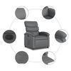 vidaXL Electric Recliner Chair Gray Faux leather, Metal, Plywood Standard