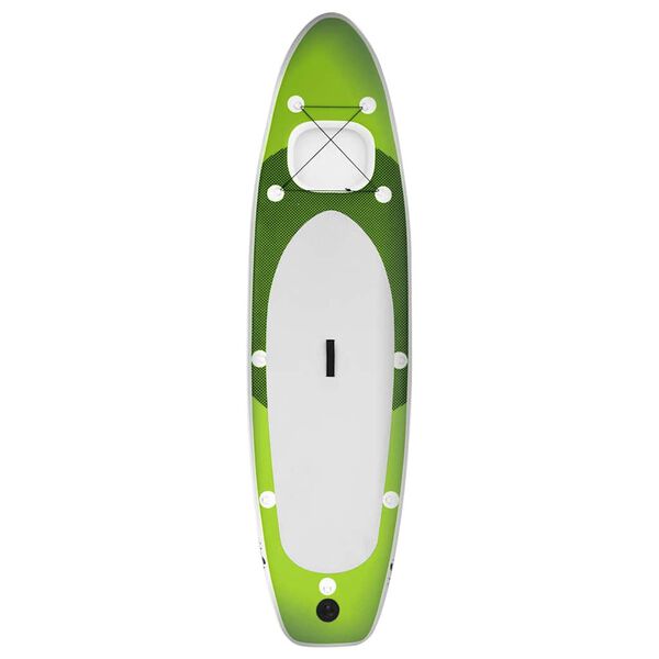 vidaXL Inflatable Stand Up Paddle Board Set Green 141.7x31.9x3.9"