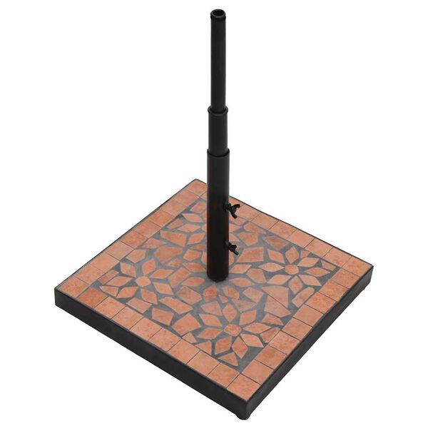 vidaXL Parasol Base Terracotta Powder-coated iron, ceramic Medium