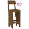 vidaXL Garden Bar Set Honey Brown Solid Pine Wood Medium Footrest