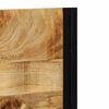 vidaXL Headboard Natural Wood Solid mango wood and iron 47.2 in Durable