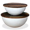 vidaXL Coffee Table Set of 2 Multicolor Solid Reclaimed Wood Small