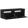 vidaXL TV Cabinet Black Oak 47.24 x 13.78 x 15.75 in Engineered Wood