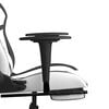 vidaXL Gaming Chair White and Black Faux leather, metal, plywood