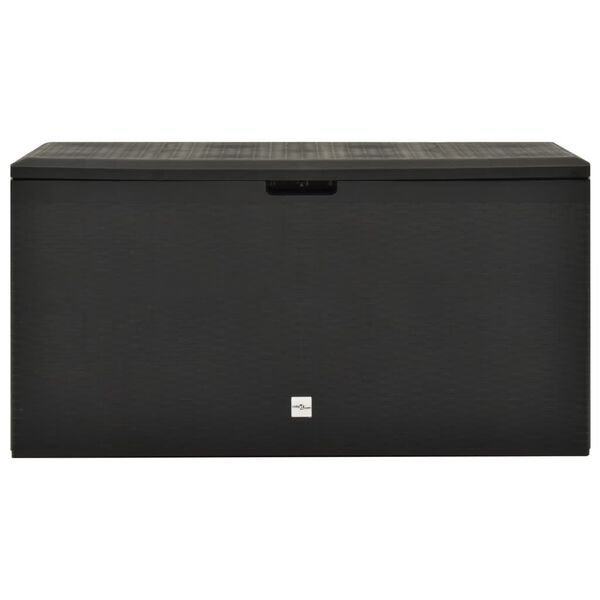 vidaXL Storage Box Anthracite Polypropylene 44.9 x 18.5 x 23.6 in