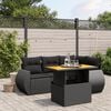 vidaXL Garden Sofa Set Black