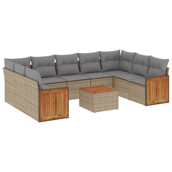 vidaXL Garden Sofa Set Beige