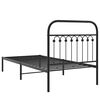 vidaXL Bed Frame Black Steel Twin Bed Frame Rectangular Durable