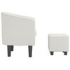 vidaXL Tub Chair White Faux leather, pinewood, plywood Single Footrest