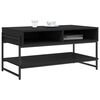 vidaXL Coffee Table Black Engineered wood, metal Medium Adjustable Feet