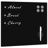 vidaXL Wall Mounted Magnetic Board Glass 23.6"x23.6"