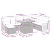 vidaXL 11 Piece Patio Sofa Set with Cushions Gray Poly Rattan Acacia