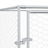 vidaXL Outdoor Dog Kennel Silver Galvanized steel 315.0 x 157.5 x 78.7 in