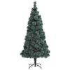 vidaXL Artificial Pre-lit Christmas Tree with Ball Set Green 70.9" PET