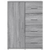 vidaXL Sideboard Gray Sonoma 23.2"x15.4"x31.5" Engineered Wood