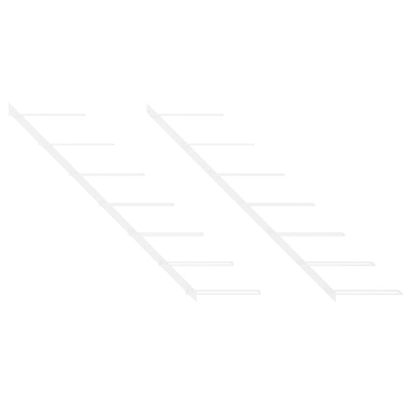 vidaXL Wall-mounted Wine Rack for 7 Bottles 2 pcs White Metal