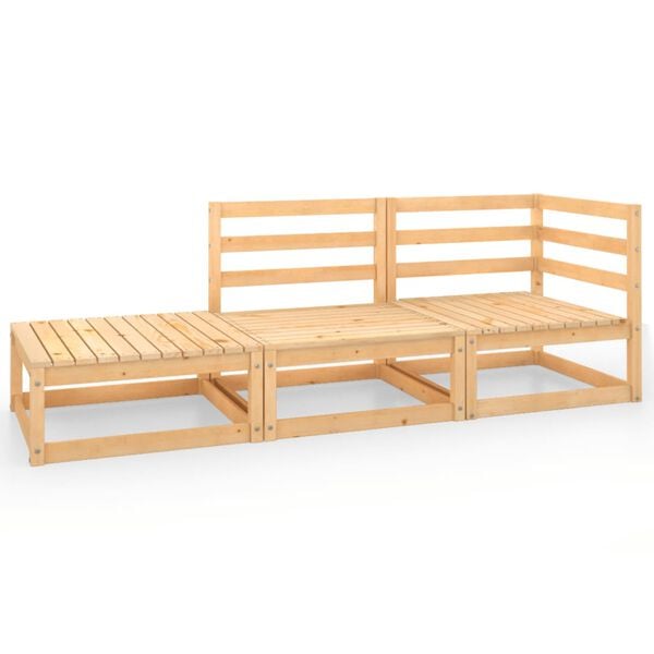 vidaXL Garden Lounge Set Natural wood Solid pinewood Medium Modular