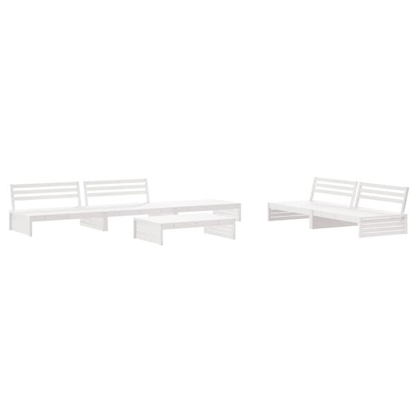 vidaXL Garden Lounge Set White, Anthracite
