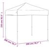 vidaXL Party Tent Anthracite 210D oxford fabric and steel 6.6 x 6.6 ft