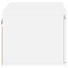 vidaXL Wall-mounted Bedside Cabinet White Engineered wood Bedside Cabinet