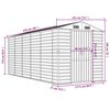 vidaXL Garden Shed Brown Galvanized Steel Large Garden Shed