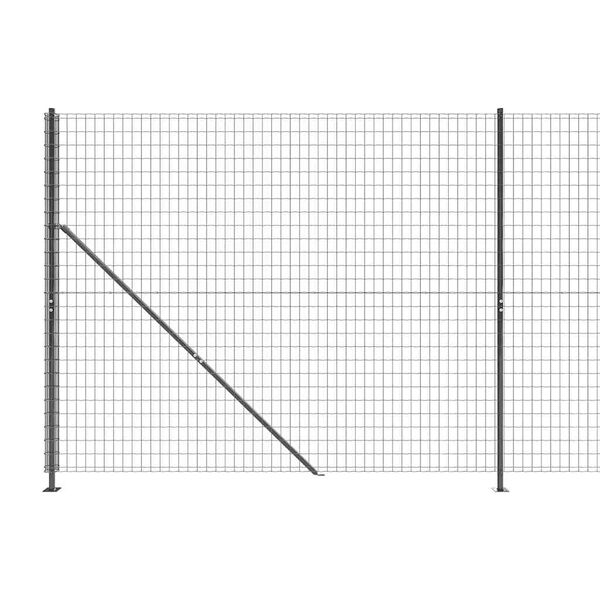 vidaXL Wire Mesh Fence with Flange Anthracite 7.2x32.8'