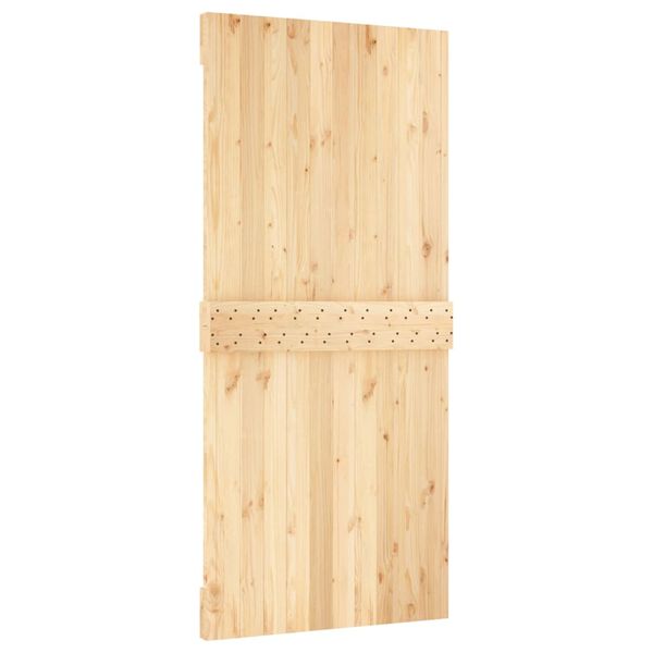 vidaXL Sliding Door with Hardware Set 37.4x82.7" Solid Wood Pine